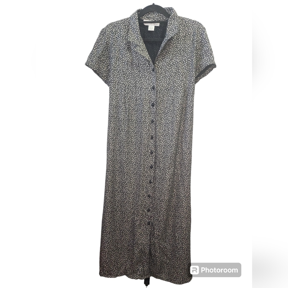 Motherhood Maternity Women's Sz.S Ditsy Floral Print Button Up Dress Y2K 90s